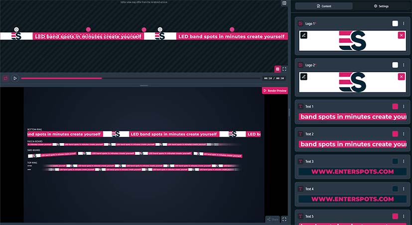 enterspots Web-Editor
